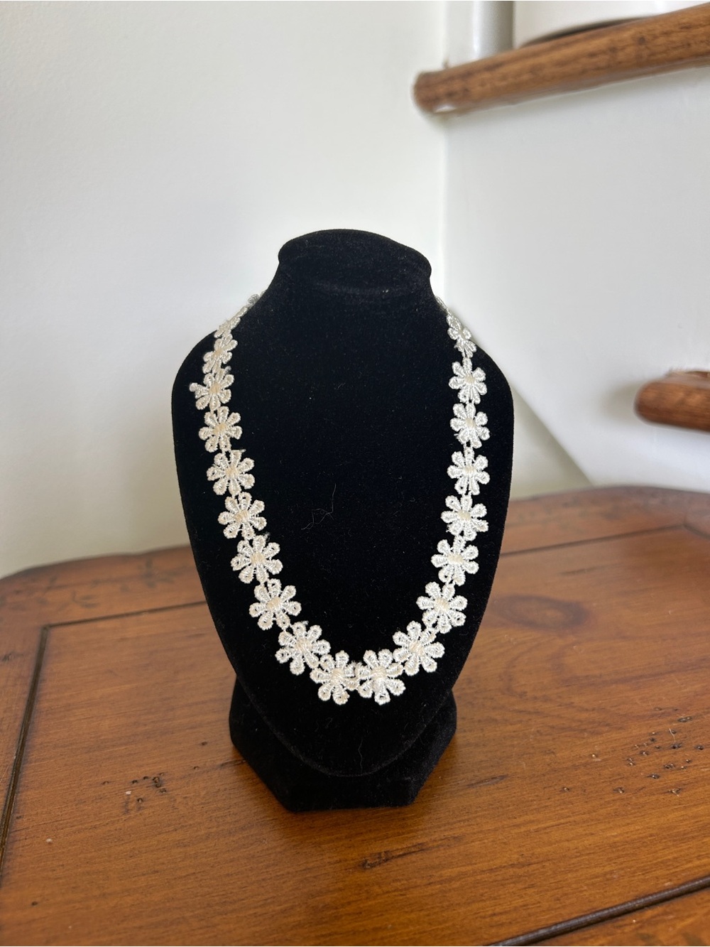 Delicate White Flower Chocker